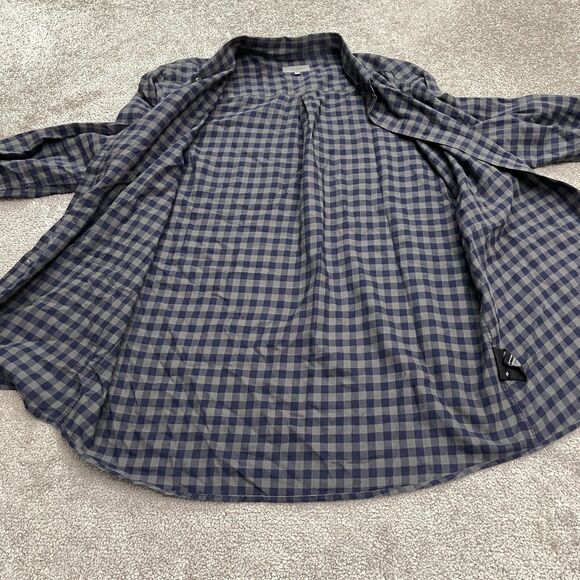 COS Blue and Gray Checkered Casual Button Down Shirt - Picture 3 of 9